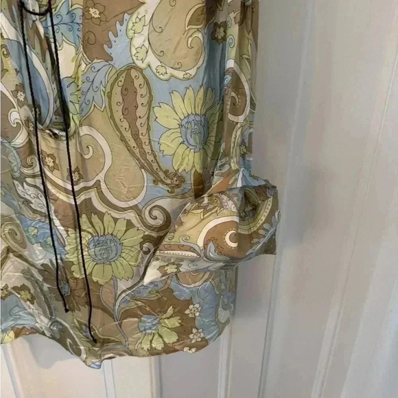 J. Lindeberg Stockholm women’s floral laced up front collar shirt sz EU 36 US S - Picture 4 of 10